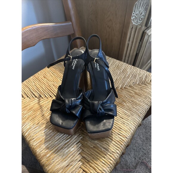 Cool Planet by Steve Madden Black Wooden Heeled 2”Platform, 9.5 M - Picture 8 of 9
